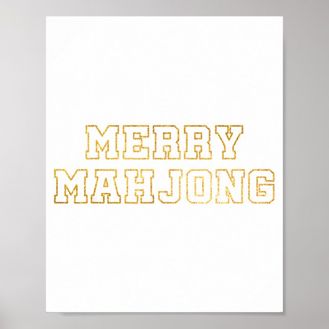 Merry Mahjong Christmas Mahj Holiday Party Women M Poster (Vorne)