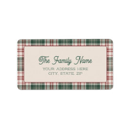 Merry Mail - Plaid Address Label Adressaufkleber