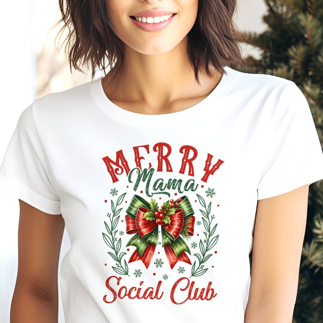 Merry Mama Social Club Coquette Weihnachten Tri-Blend Shirt (Von Creator hochgeladen)
