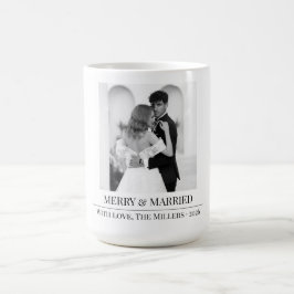Merry & Married - Personalized Newlywed Christmas  Kaffeetasse