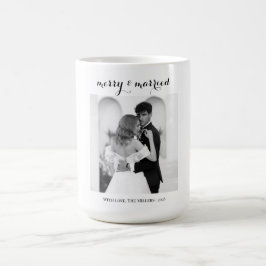 Merry & Married - Personalized Newlywed Christmas Kaffeetasse