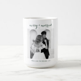 Merry & Married - Personalized Newlywed Christmas Kaffeetasse