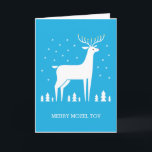 Merry Mazel Tov Feiertagskarte<br><div class="desc">Custom Christmas / Hanukkah / Chrismukkah Rentier menorah Karte für die Feiertage.</div>