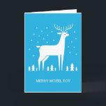 Merry Mazel Tov Feiertagskarte<br><div class="desc">Custom Christmas / Hanukkah / Chrismukkah Rentier menorah Karte für die Feiertage.</div>