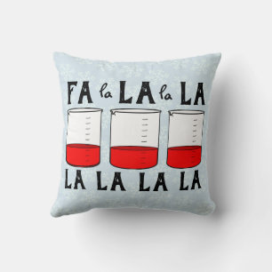 Merry Measure Beaker Christmas Science Teacher Kissen