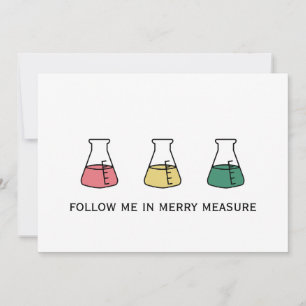 Merry Measure Chemistry Science Erlenmeyer Holiday Feiertagskarte