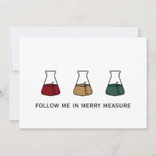 Merry Measure Chemistry Science Erlenmeyer Holiday Feiertagskarte