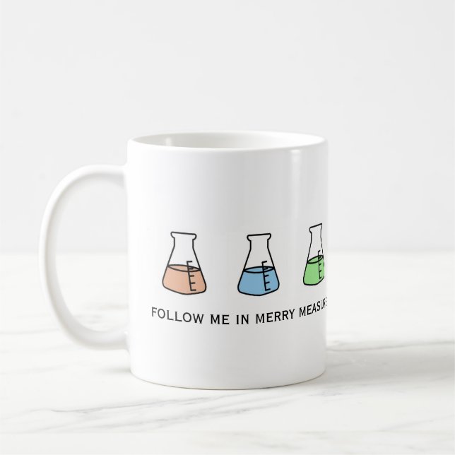 Merry Measure Chemistry Science Erlenmeyer Holiday Kaffeetasse (Links)