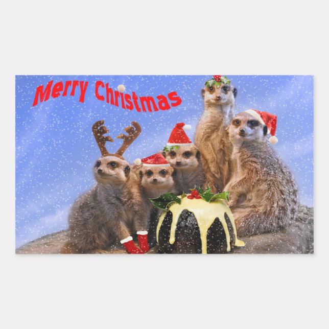 Merry Meerkats Sticker (Vorderseite)