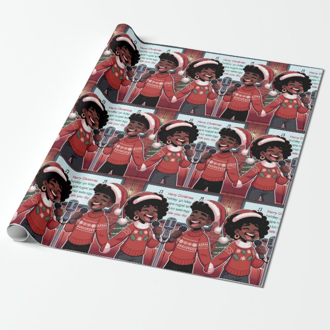 Merry Melodies - Weihnachtswrapping Paper Geschenkpapier (Ungerollt)