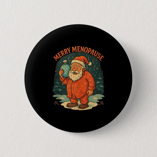 Merry Menopause Funny Santa Meme Tank Top  Button (Vorderseite)