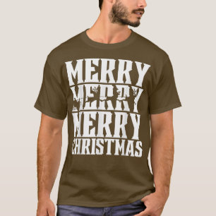 Merry Merry Frory Christmas Santas Sleigh & Flying T-Shirt
