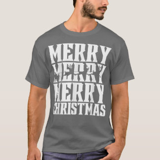 Merry Merry Frory Christmas Santas Sleigh & Flying T-Shirt