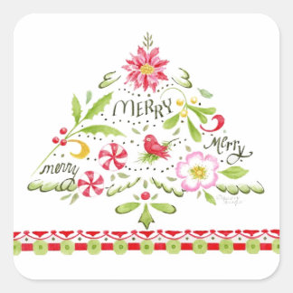 Merry Merry Frory Weihnachtsbaum Stickers