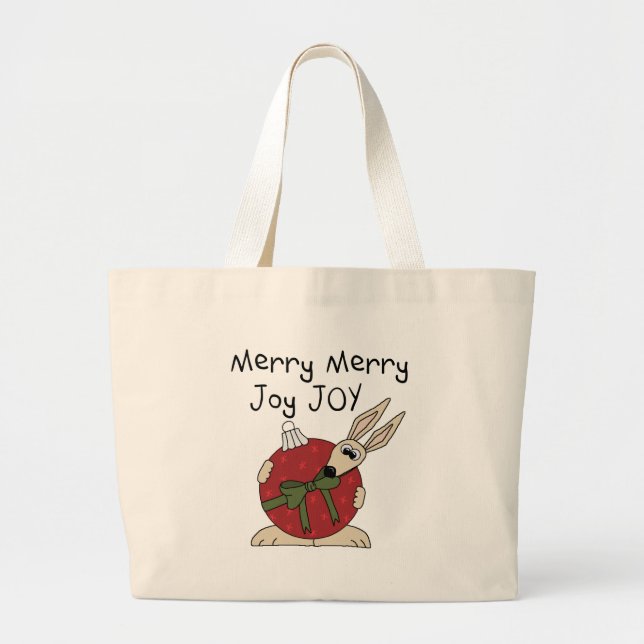 Merry Merry Joy Joy Tshirts und Geschenke Jumbo Stoffbeutel (Vorne)