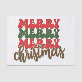 Merry Merry Merry Christmas Tissue Paper Seidenpapier
