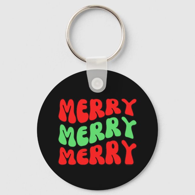 Merry Merry Merry Schlüsselanhänger (Vorderseite)