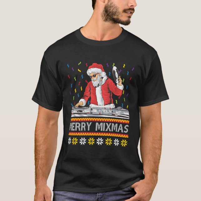Merry Mi Ugly Dj Turntable Music Py T-Shirt (Vorderseite)