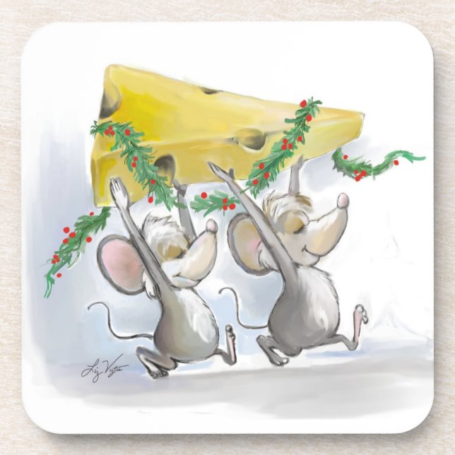 Merry Mice Mic & Mac Cork Untersetzer (Vorderseite)