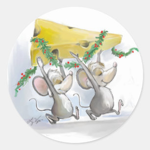 Merry Mice Mic & Mac Holiday Stickers