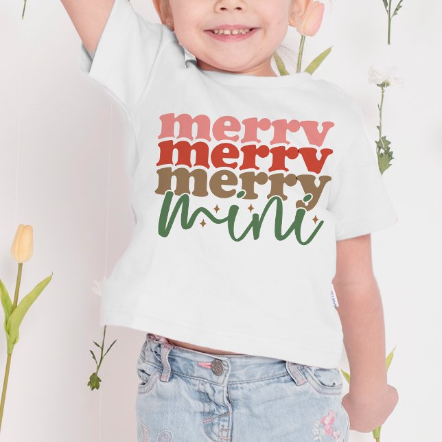 Merry Mini Retro Groovy Weihnachtsferien Kleinkind T-shirt (Merry Mini Retro Groovy Christmas Holidays Toddler T-shirt)