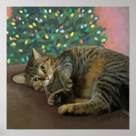Merry Mischief - Christmas Kitty Poster