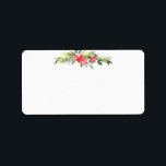 Merry Mistletoe | Blank Christmas Adressaufkleber<br><div class="desc">Lackierte Aquarellbilder für Ihre Urlaubswünsche.</div>