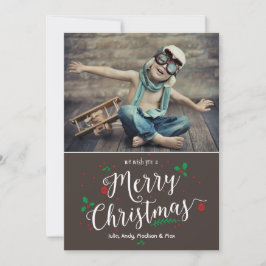 Merry Mistletoe in Bark 1 Foto Ferienkarte Feiertagskarte