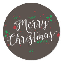 Merry Mistletoe in Bark Weihnachtssticker