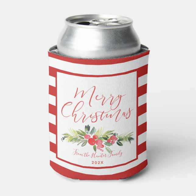 Merry Mistletoe | PERSONALISIERT Dosenkühler (Kanne Vorderseite)