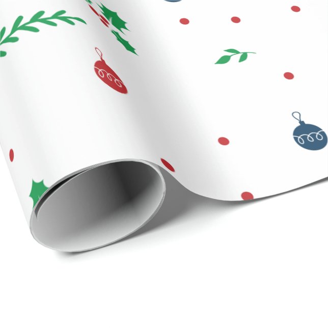 Merry Mistletoe Weihnachtswrapping Paper Geschenkpapier (Rolleneckpunkt)
