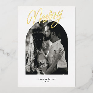 Merry Modern Arch Folien Feiertagskarte