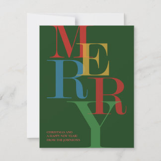 MERRY Modern Bold Foto Weihnachten