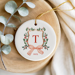 MERRY MONOGRAM Foto Keramik Ornament