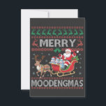 Merry MooDengmas Moo Deng Christmas Santa Hippo Dankeskarte<br><div class="desc">Weihnachtspulli,  Weihnachtshippo,  Moo-Deng-Weihnachten,  Strickpulli,  Hippo-Liebhaber,  festlicher Pullover,  Moo-Deng-Charakter,  Weihnachts-Spaß,  Holiday Pulli,  Hippo Weihnachten</div>