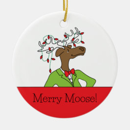 Merry Moose Ornament