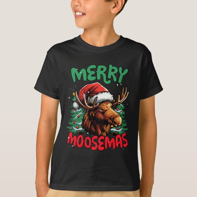Merry Moosemas Funny Christmas Duck Lover T-Shirt (Vorderseite)