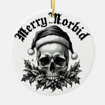 Merry Morbid Gothic Skull Ornament