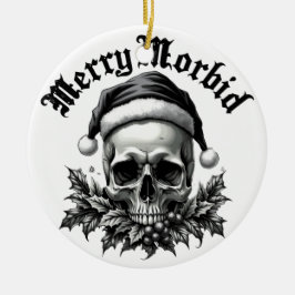 Merry Morbid Gothic Skull Ornament