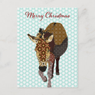 Merry Moses Blue Star Postcard Weihnachten