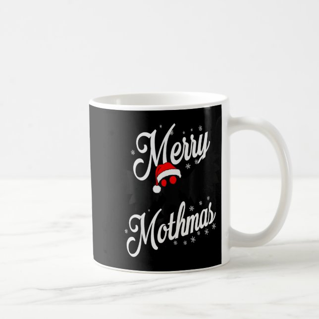 Merry Mothmas Santa Mothman Cute Mothman Christmas Kaffeetasse (Rechts)