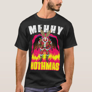 Merry Mothmas Weihnachten Mothman Folklore Creepy  T-Shirt