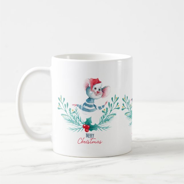 Merry Mouse Christmas Kaffeetasse (Links)