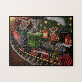 Merry Mouse Holiday Train Puzzle