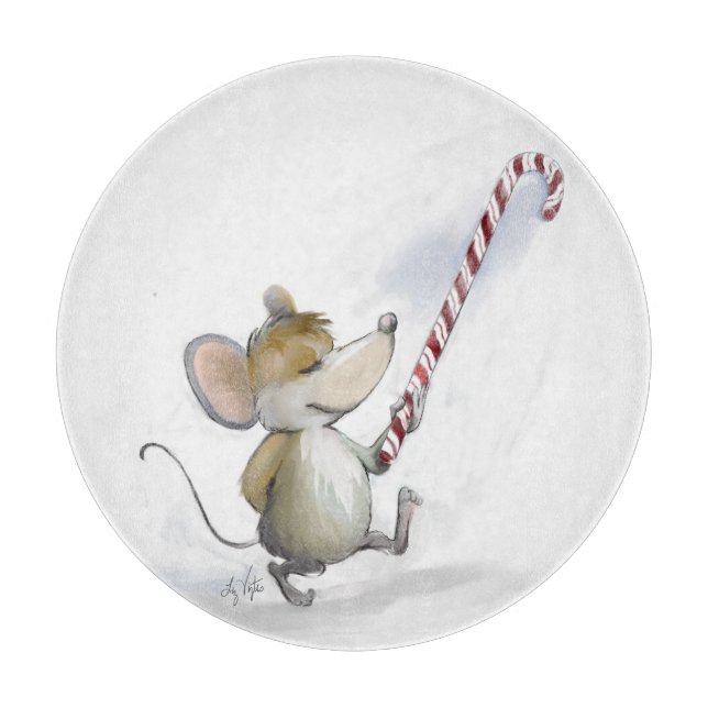 Merry Mouse Moe Holiday Cutting Board Schneidebrett (Vorderseite)