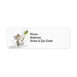 Merry Mouse Moe mit Olive Address Labels