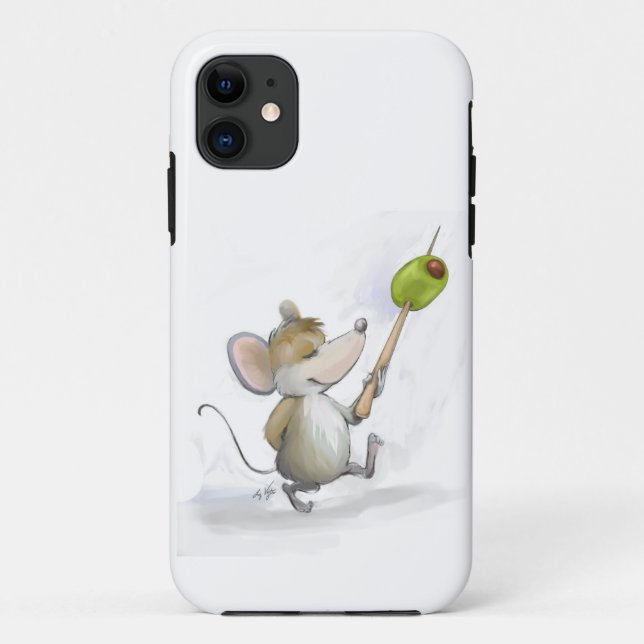 Merry Mouse Moe mit Olive Case-Mate iPhone Hülle (Rückseite)
