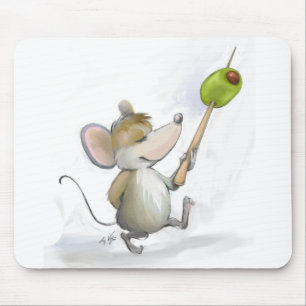 Merry Mouse Moe mit Olive Mousepad