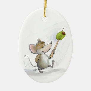 Merry Mouse Moe mit Olive Oval Ornament
