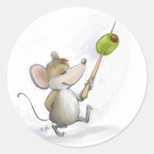 Merry Mouse Moe mit Olive Stickers